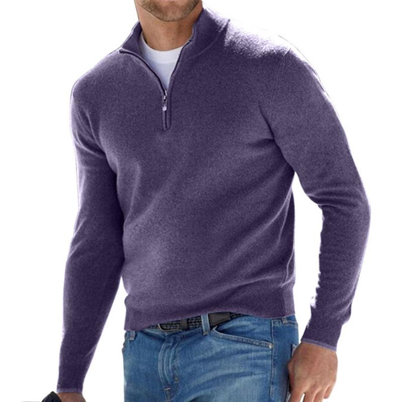 Men's Half-Zip Knitted Sweater | Comfort Meets Style