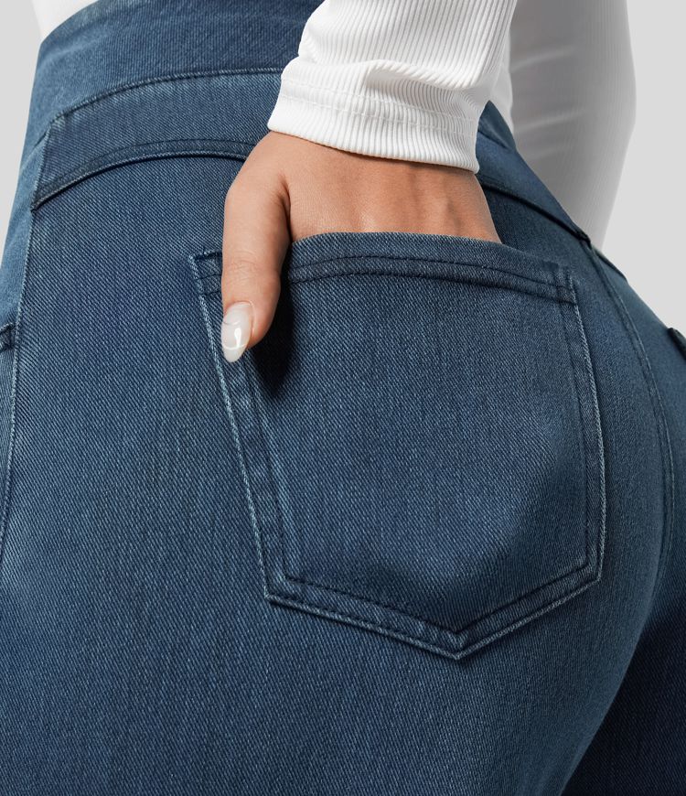 Ladies' Comfy High-Waisted Stretch Trousers | Stylish, Smooth and Flattering