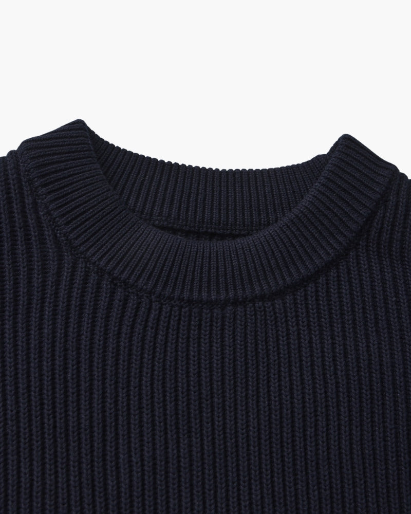 Rib Knit Crew Neck