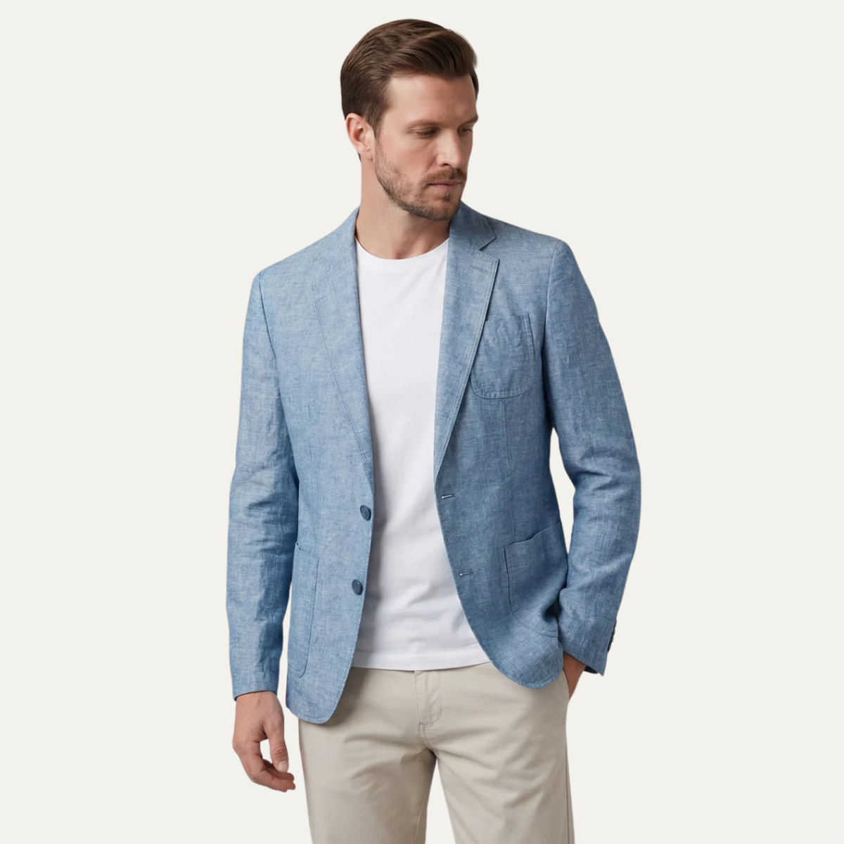 The Belmont Men’s Casual Summer Linen Blazer Jacket