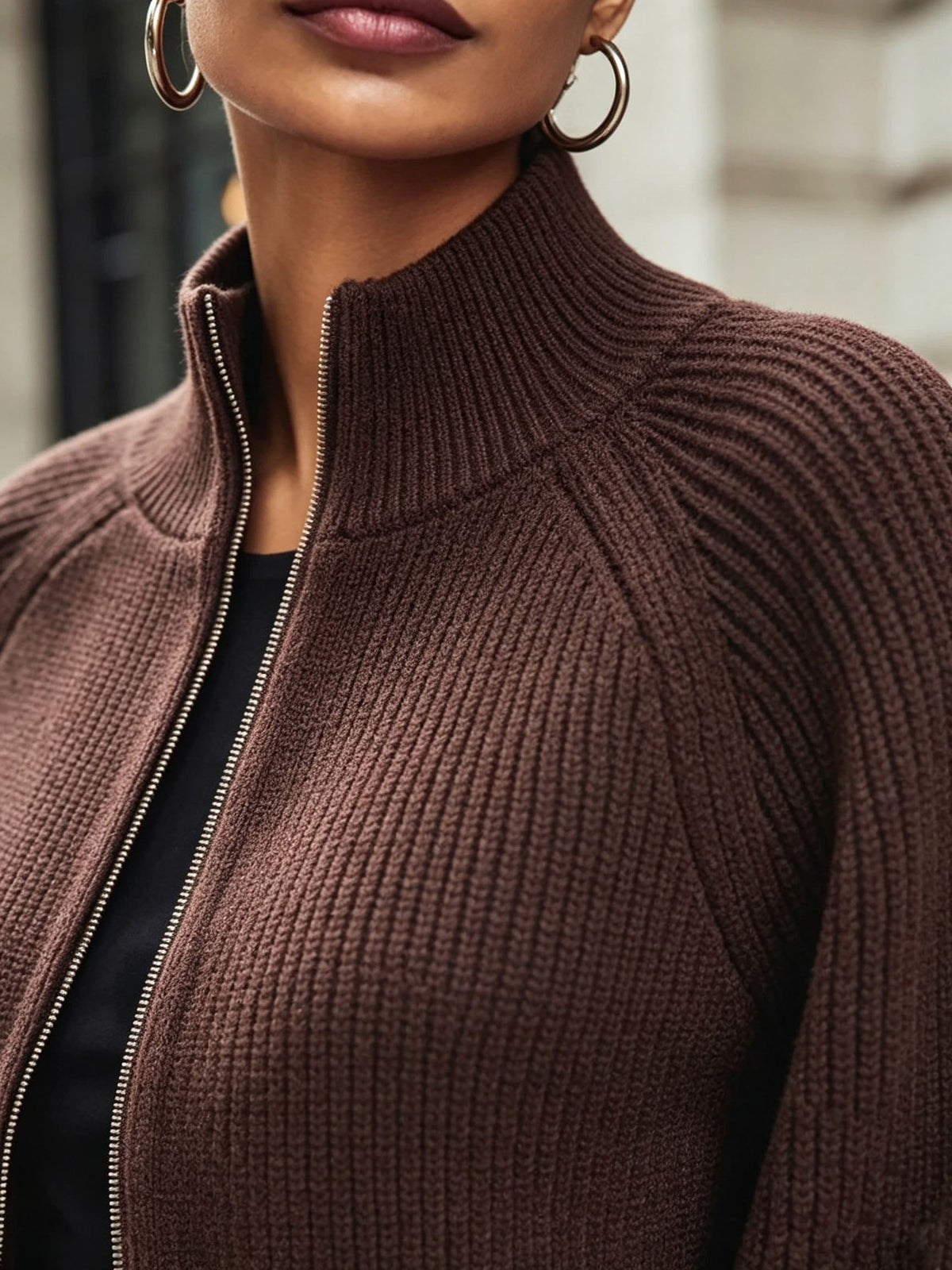 Anthea | Short Zip-Up Cardigan