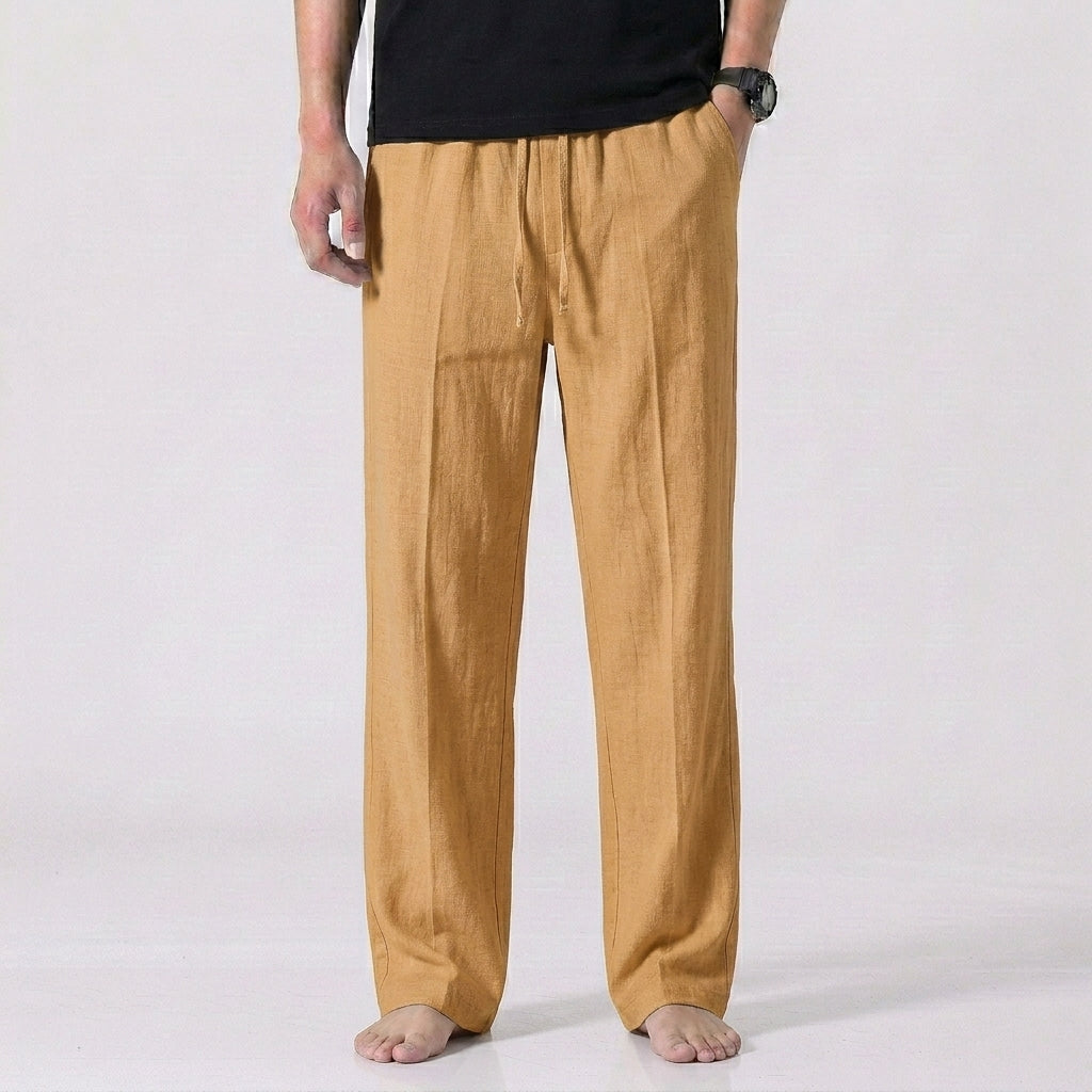 LINEN LOOK SUMMER TROUSERS FOR MEN