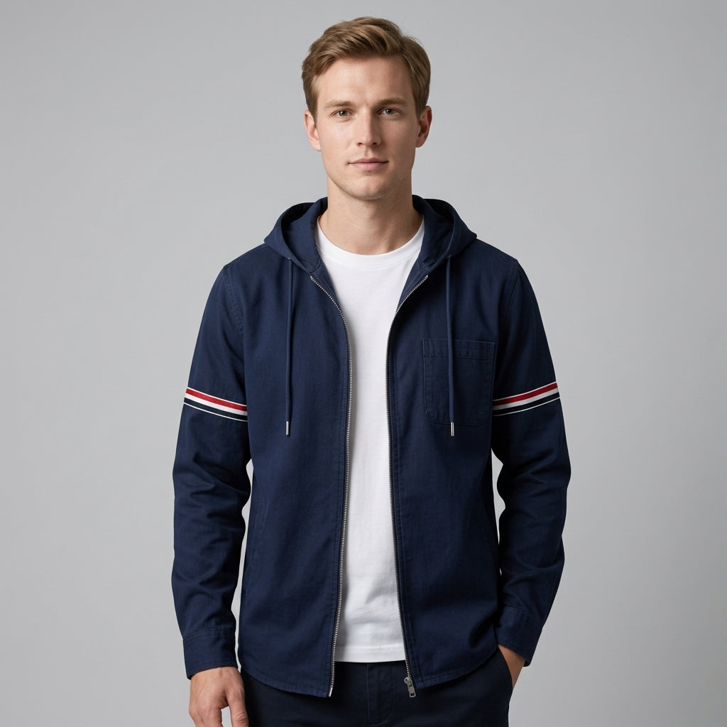 Hooded Jacket with Zip for Men