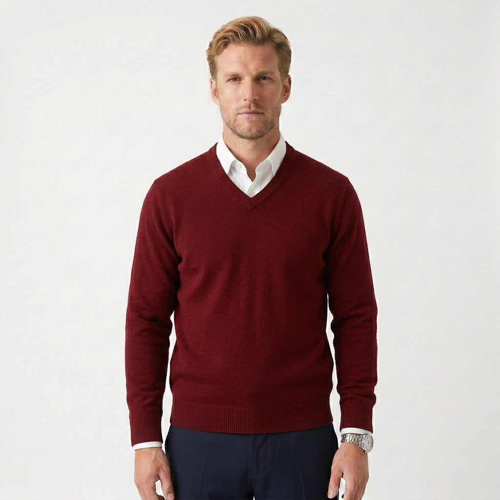 HOLLANDEN | V-NECK KNITTED SWEATER FOR MEN