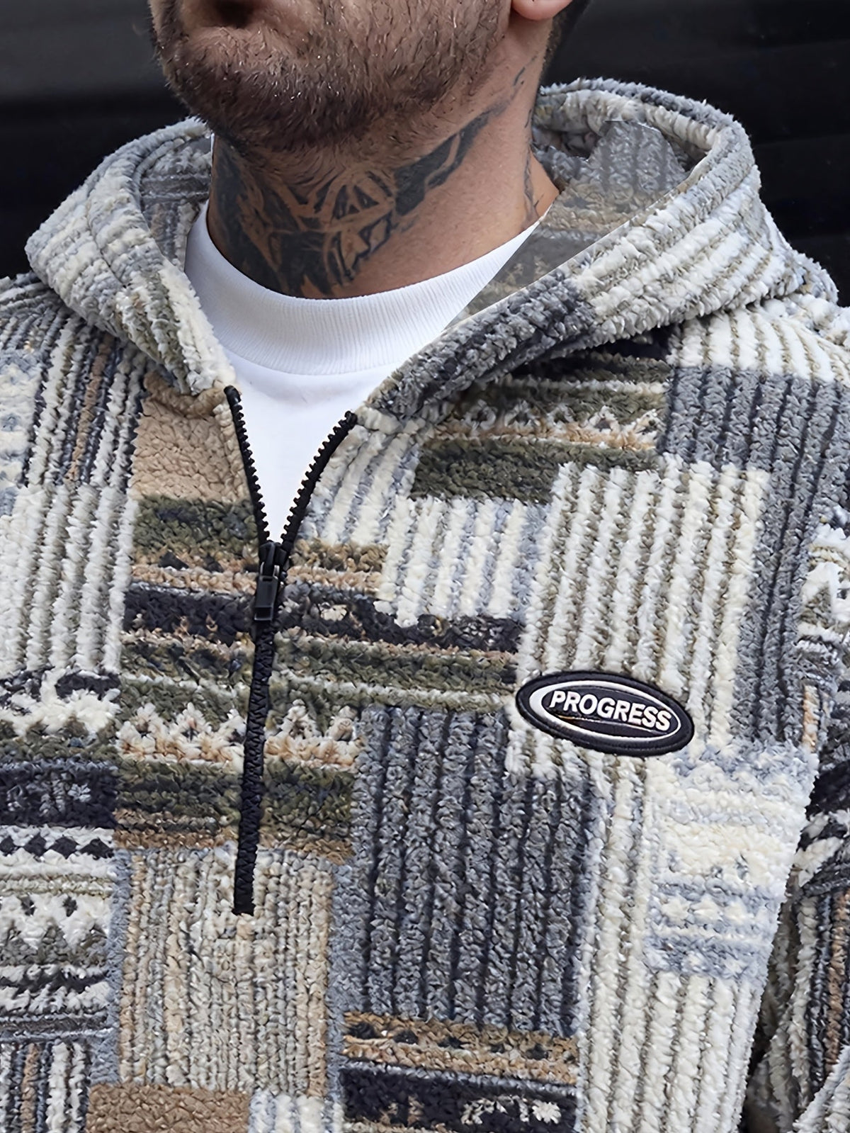 Desmond | Cozy Patterned Half-Zip Sweater