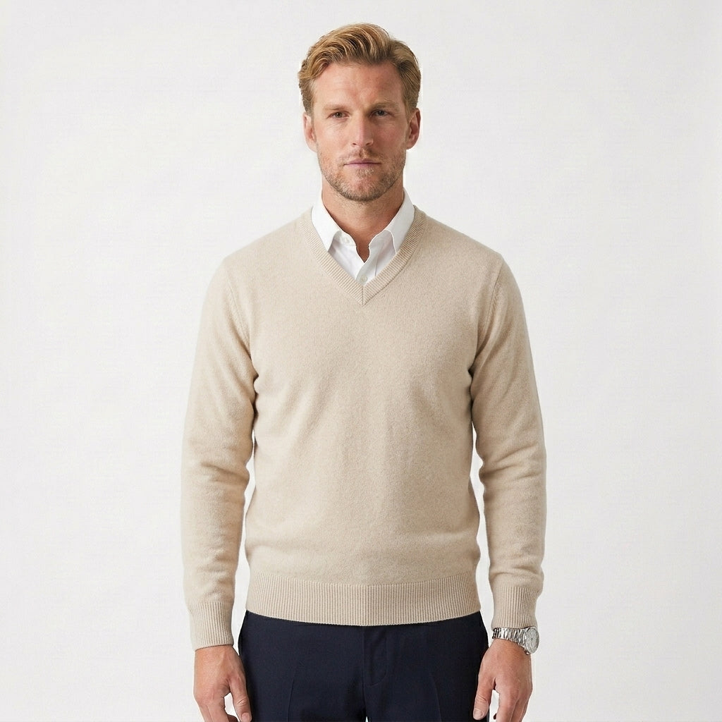 HOLLANDEN | SLIM FIT V-NECK JUMPER FOR MEN