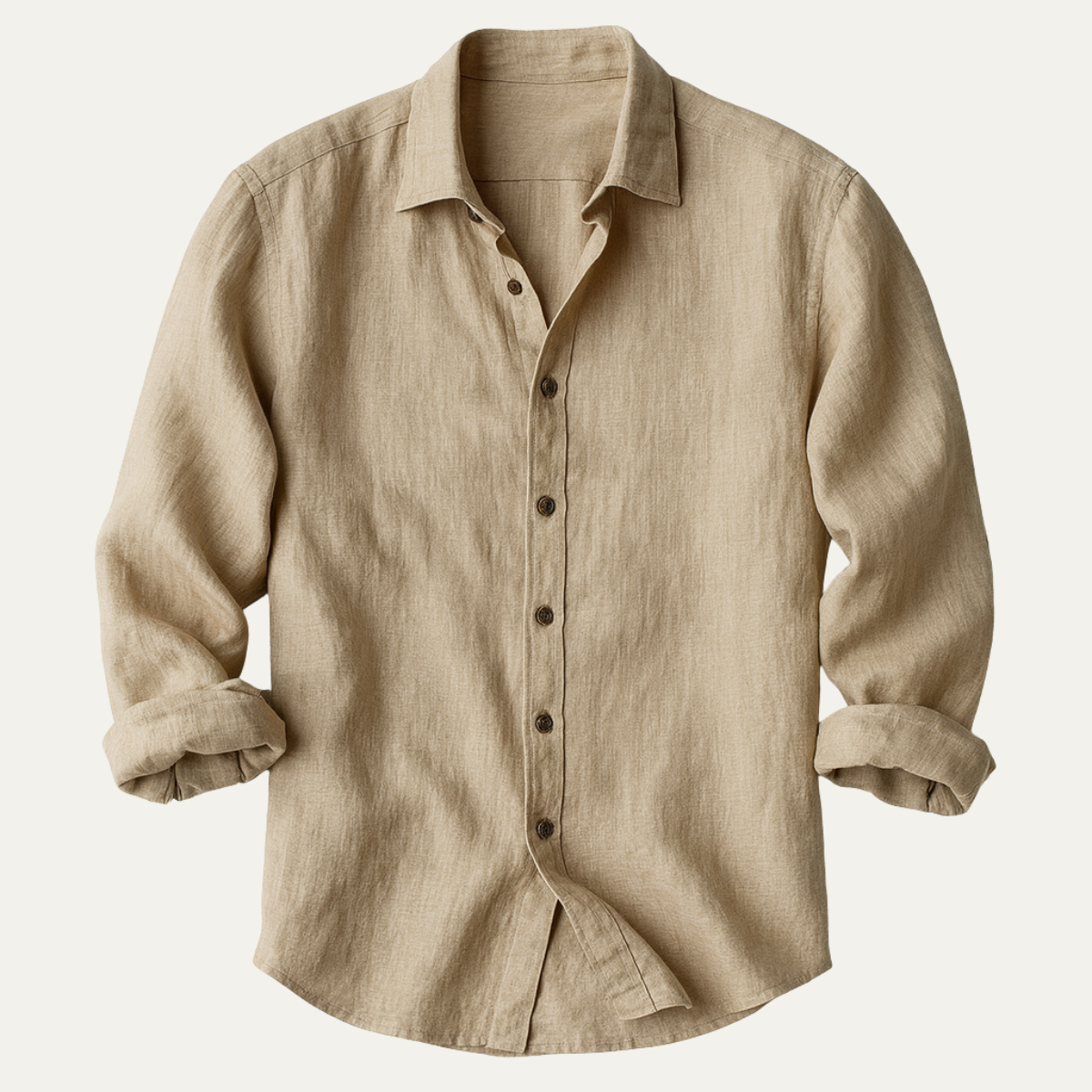 The St. Tropez Vintage Long Sleeve Linen Shirt for Men