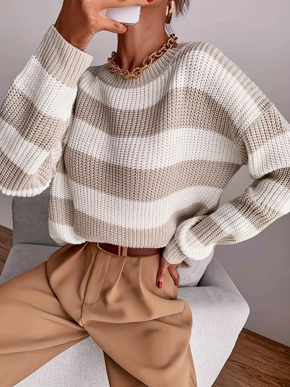 Brynn | Cozy Striped Knit Sweater