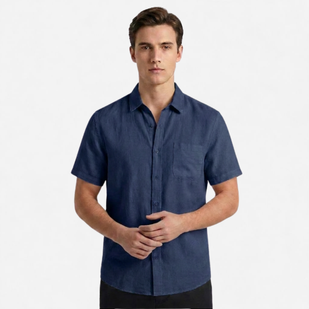 OLDMONEYLOOK | Men's Classic Linen Short Sleeve Shirt