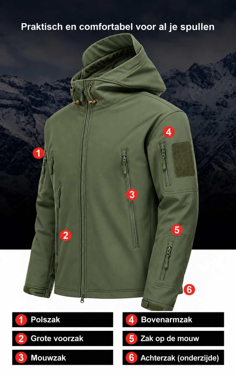 Windproof Jacket with Fleece Lining