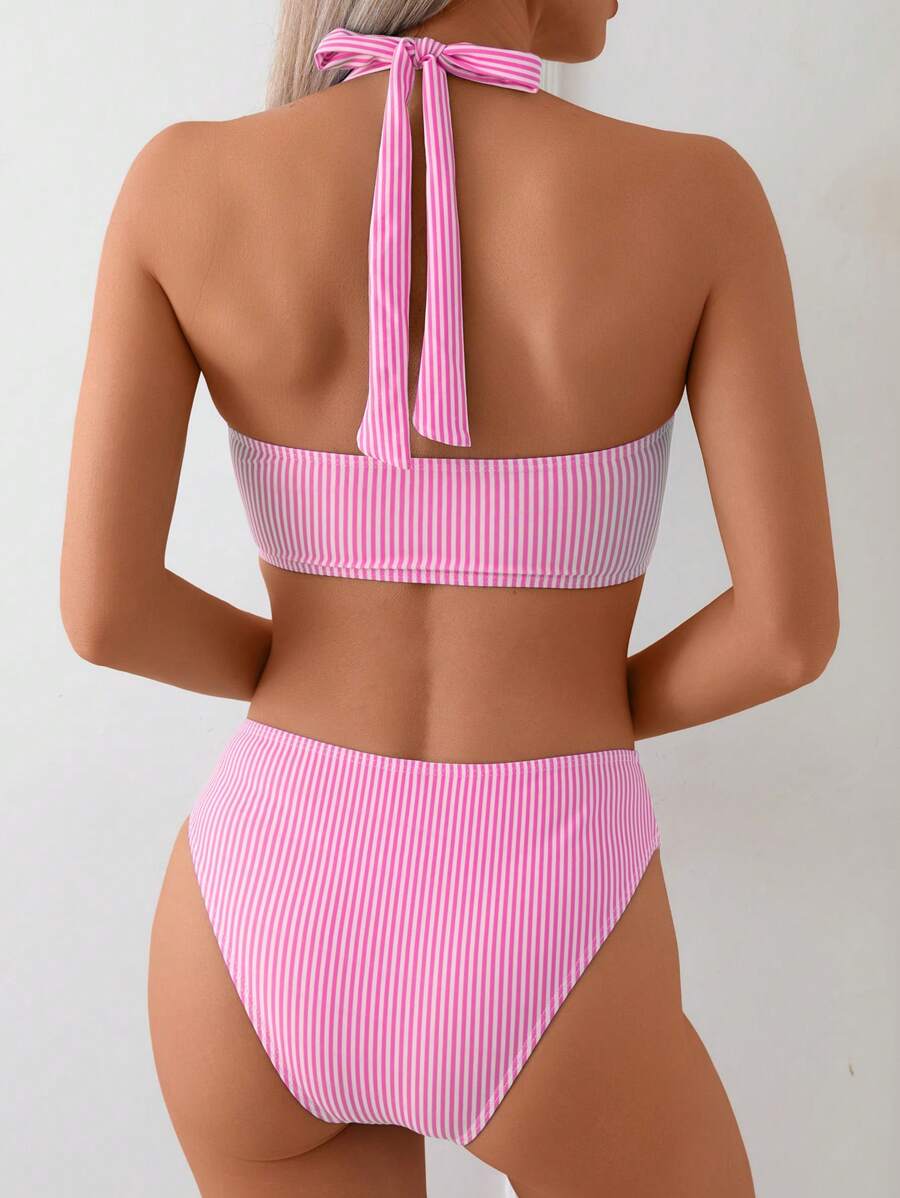 Striped Bikini Set for Women