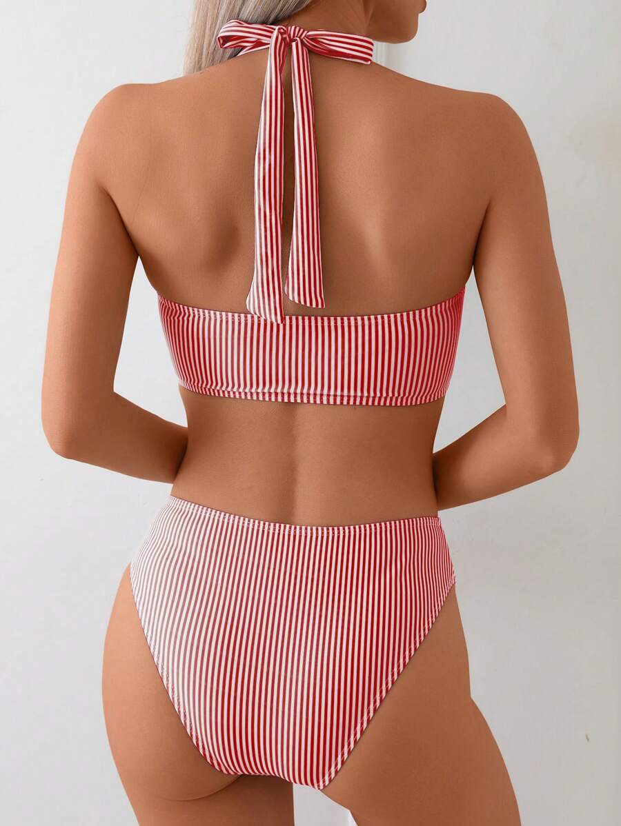 Striped Bikini Set for Women