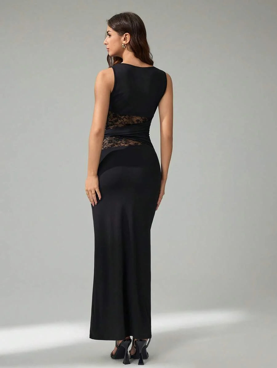 FRESH LABEL | Liva – Lace Detail Maxi Dress