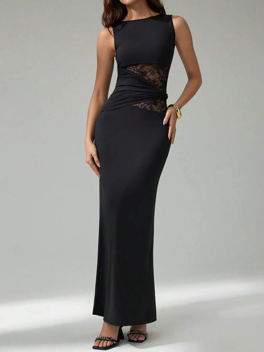 FRESH LABEL | Liva – Lace Detail Maxi Dress