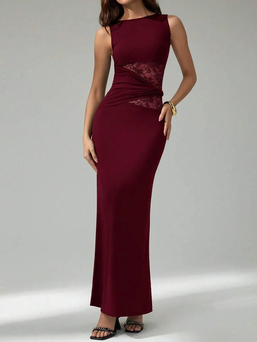 FRESH LABEL | Liva – Lace Detail Maxi Dress