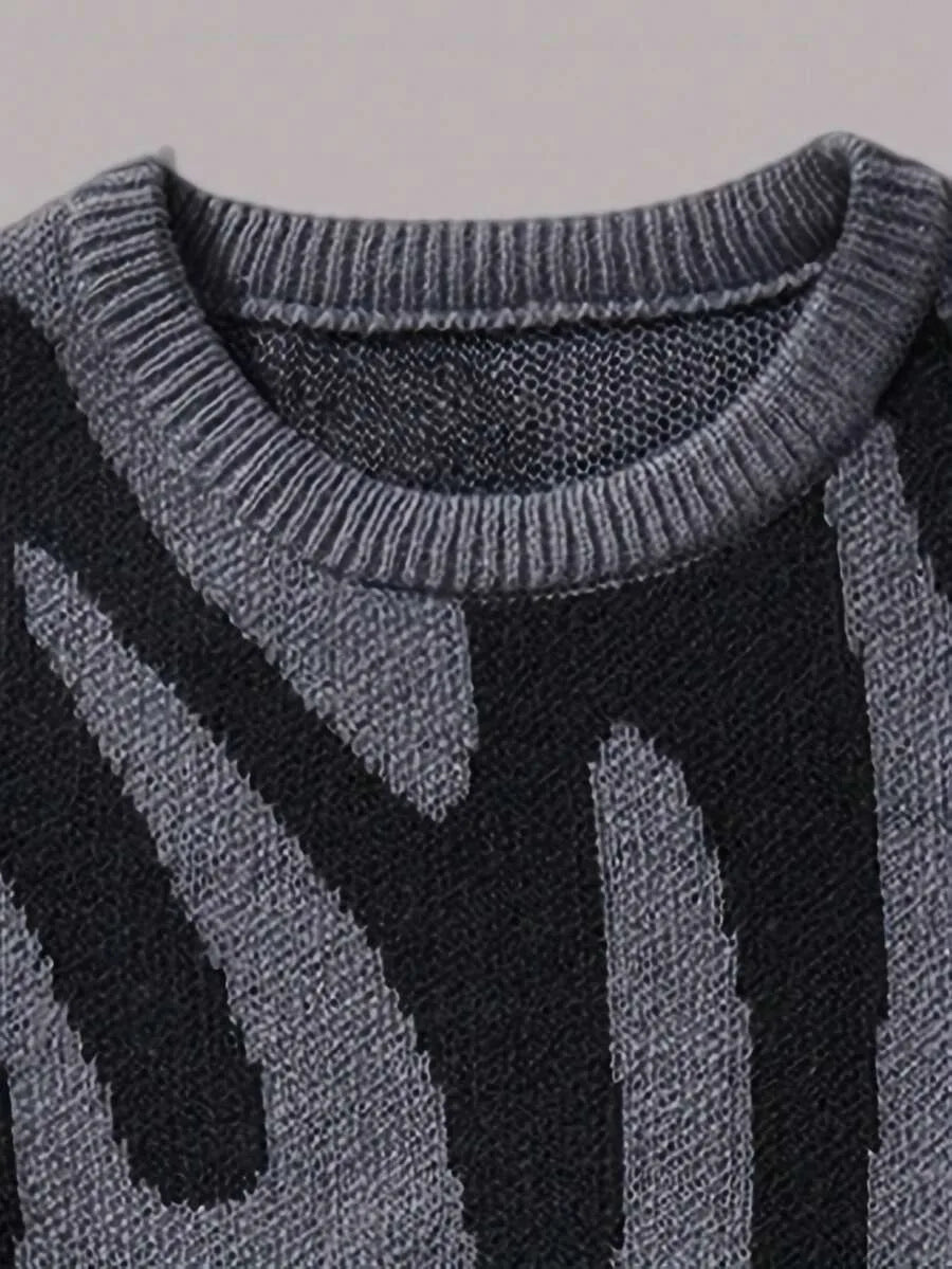 Knitted Ladies Sweater with Print