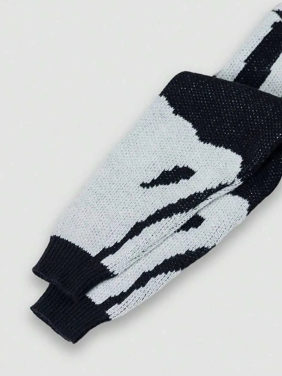 Knitted Ladies Sweater with Print