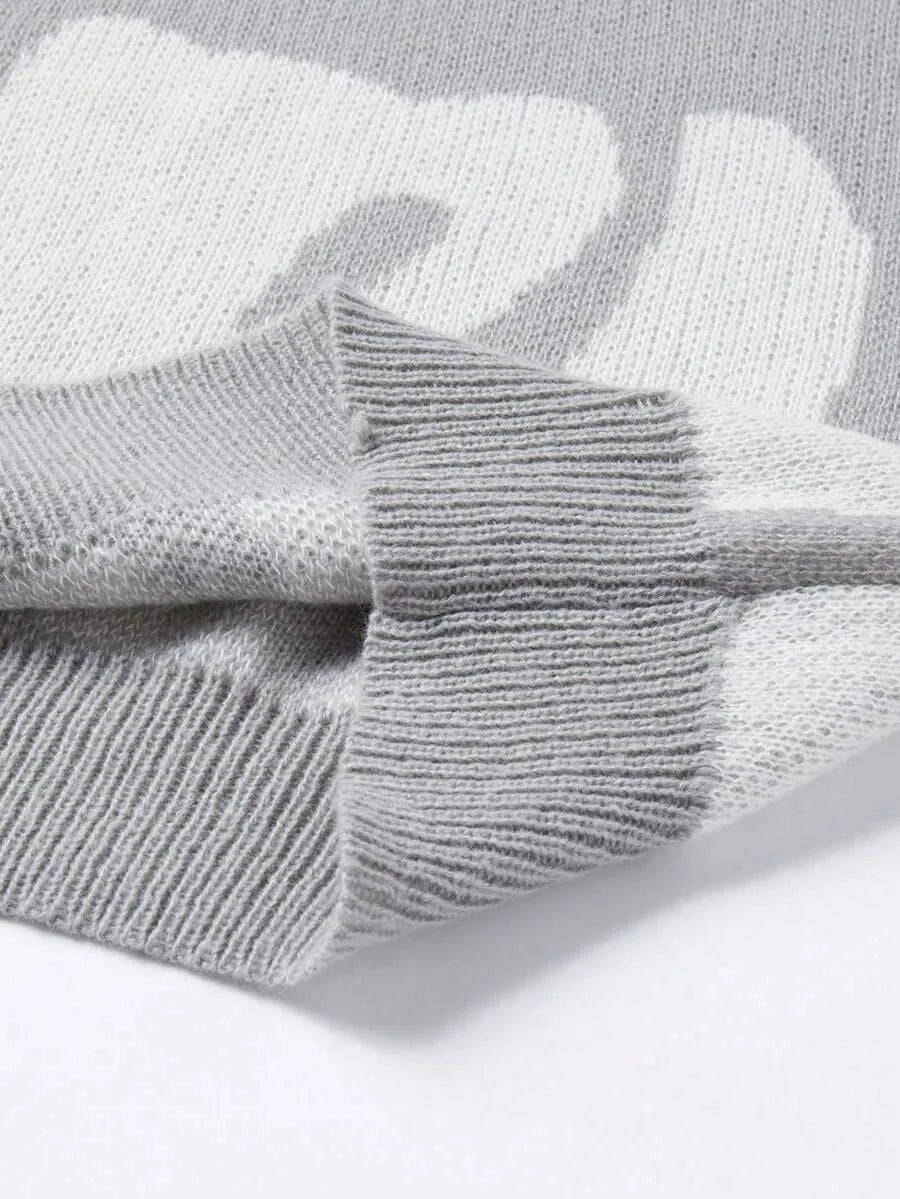 Knitted Ladies Sweater with Print