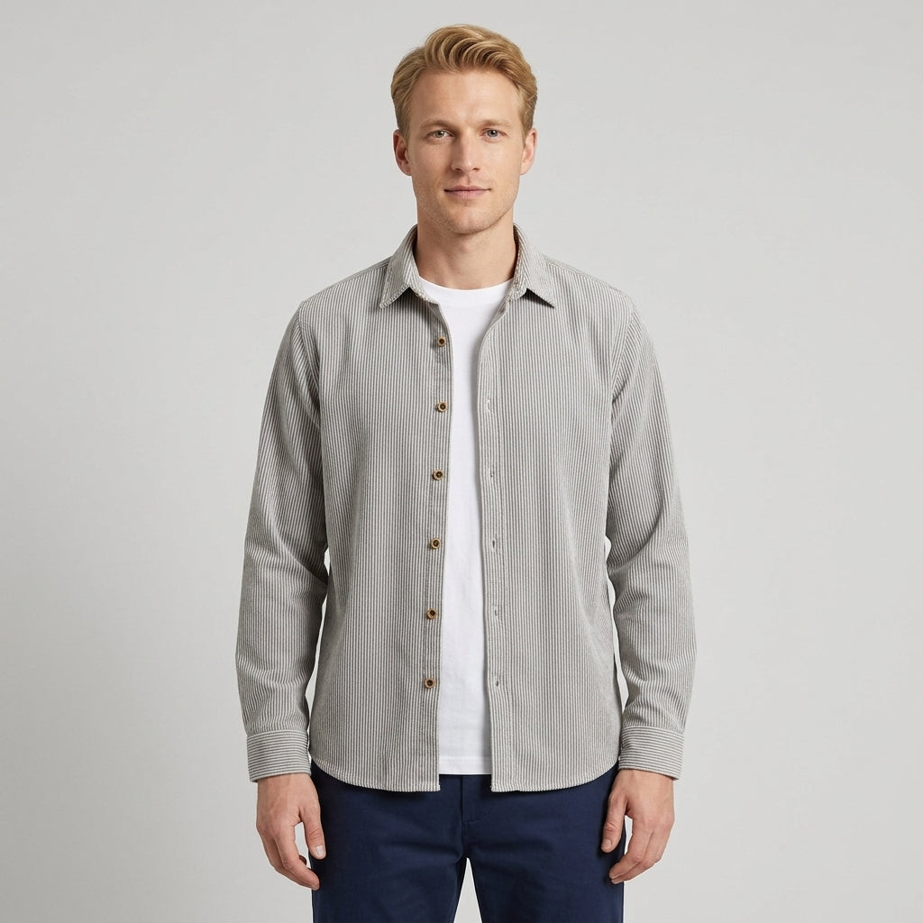 Shirt with Tapered Cuffs for Men