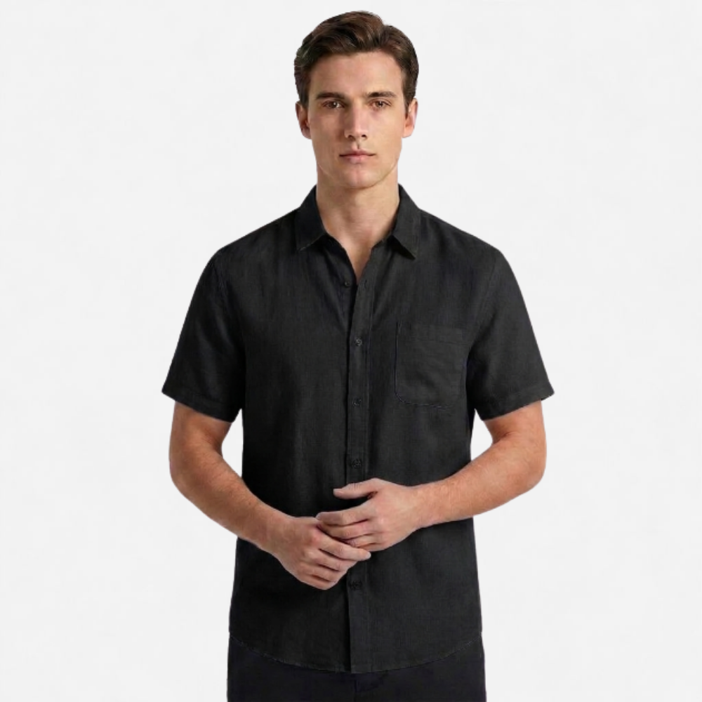 OLDMONEYLOOK | Men's Classic Linen Short Sleeve Shirt