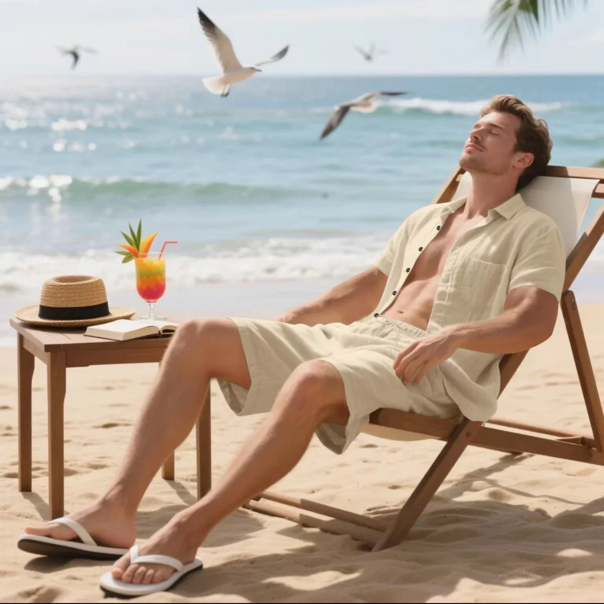 The Glenmoor Men’s Casual Summer Short Sleeve Shirt & Shorts Set