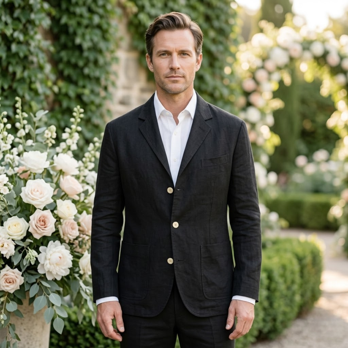 The Milan Men's Stylish Linen Jacket - Lightweight Blazer - Wedding Guest