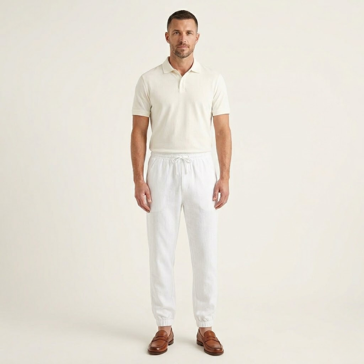 The Palermo Cotton Jogger – Lightweight Summer Trousers for Men