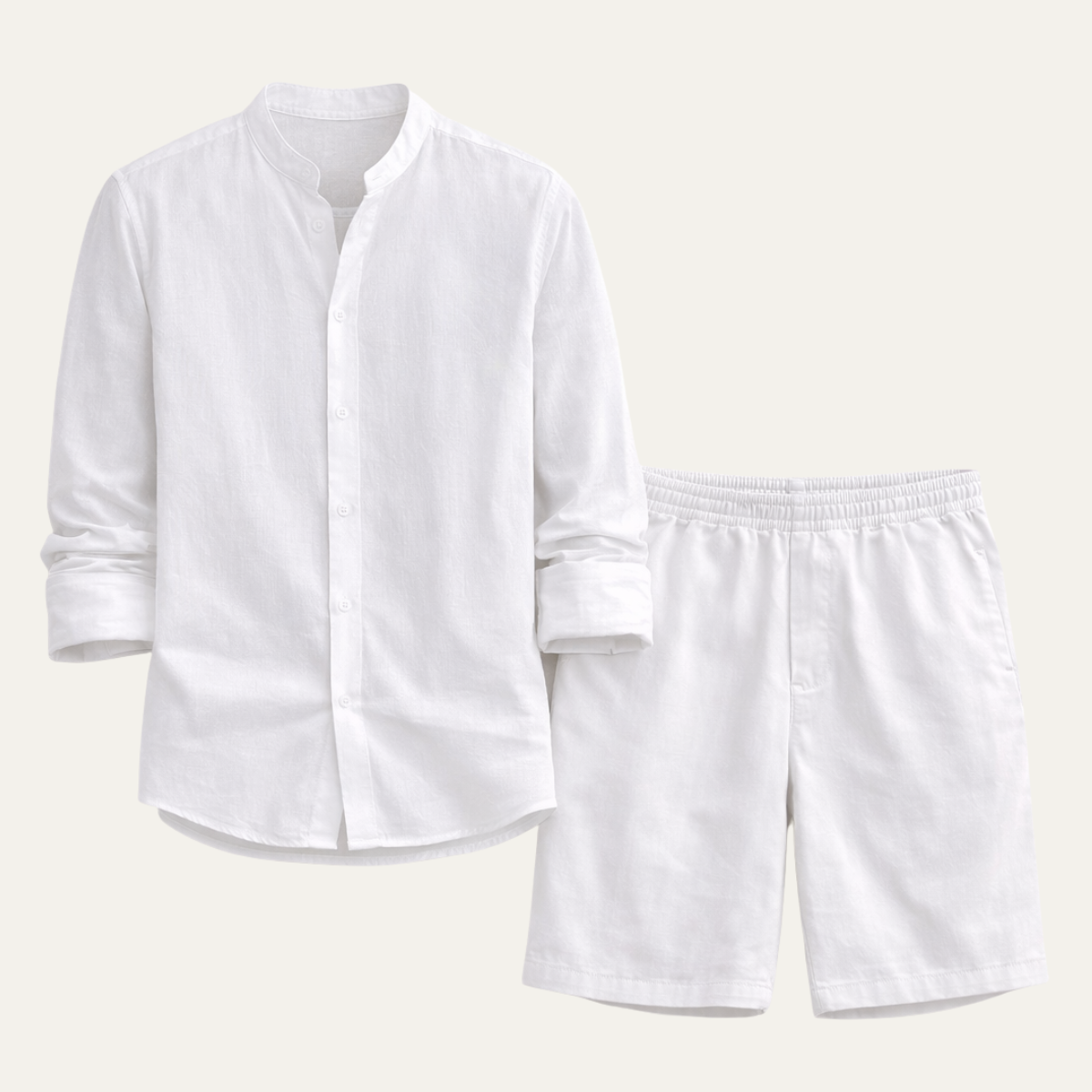The Vicenza Men’s Linen Shirt and Shorts Set – Casual Two Piece Outfit