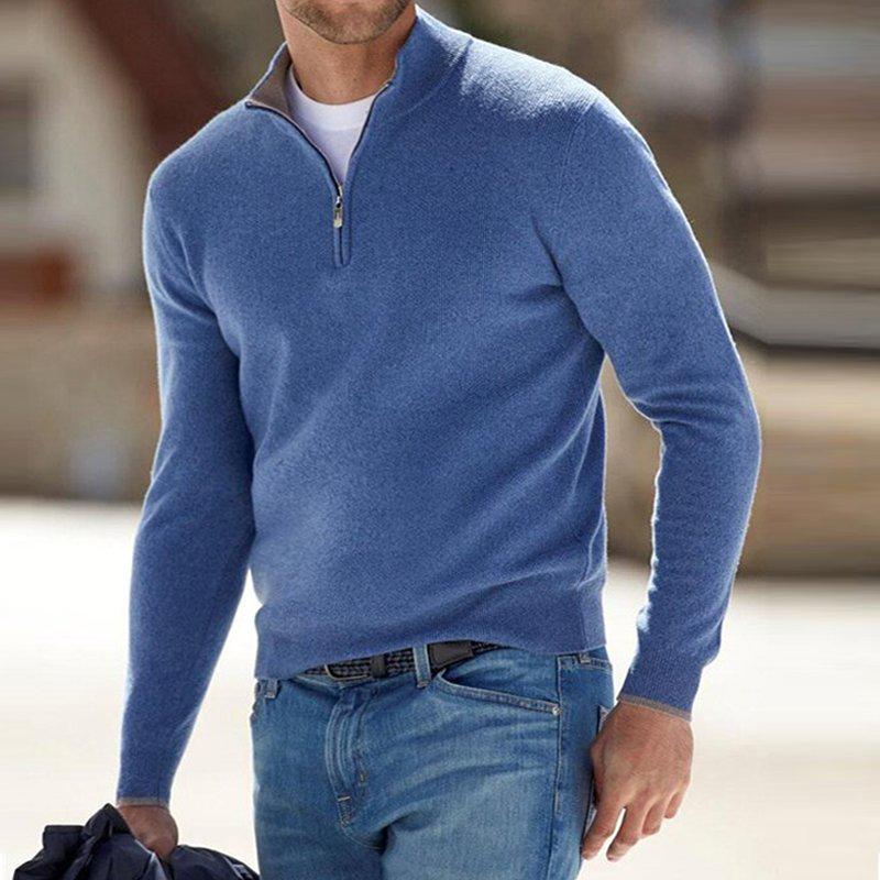 Men's Half-Zip Knitted Sweater | Comfort Meets Style