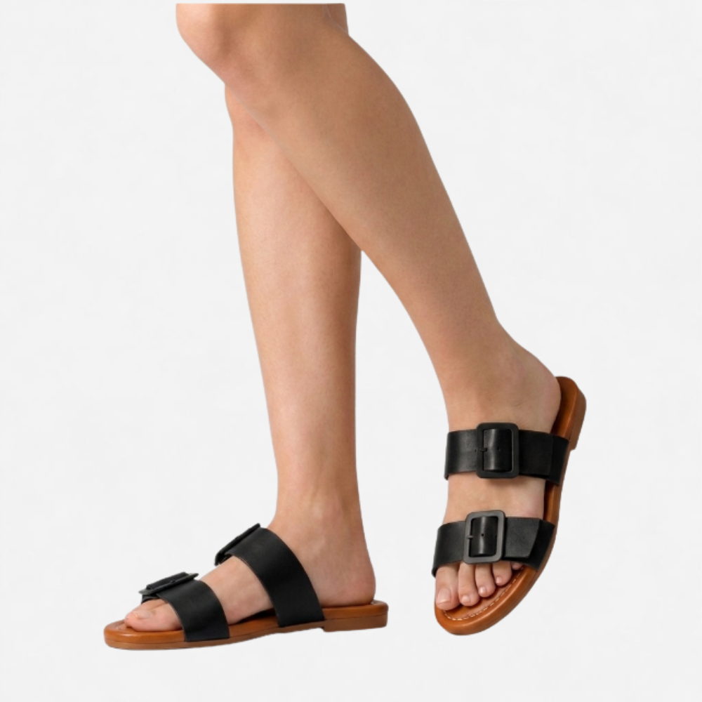 OLDMONEYLOOK | Women’s Refined Open Toe Flat Slippers