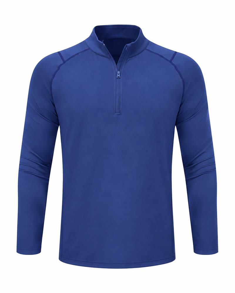 Zippered Stand Collar Raglan Sleeve Top
