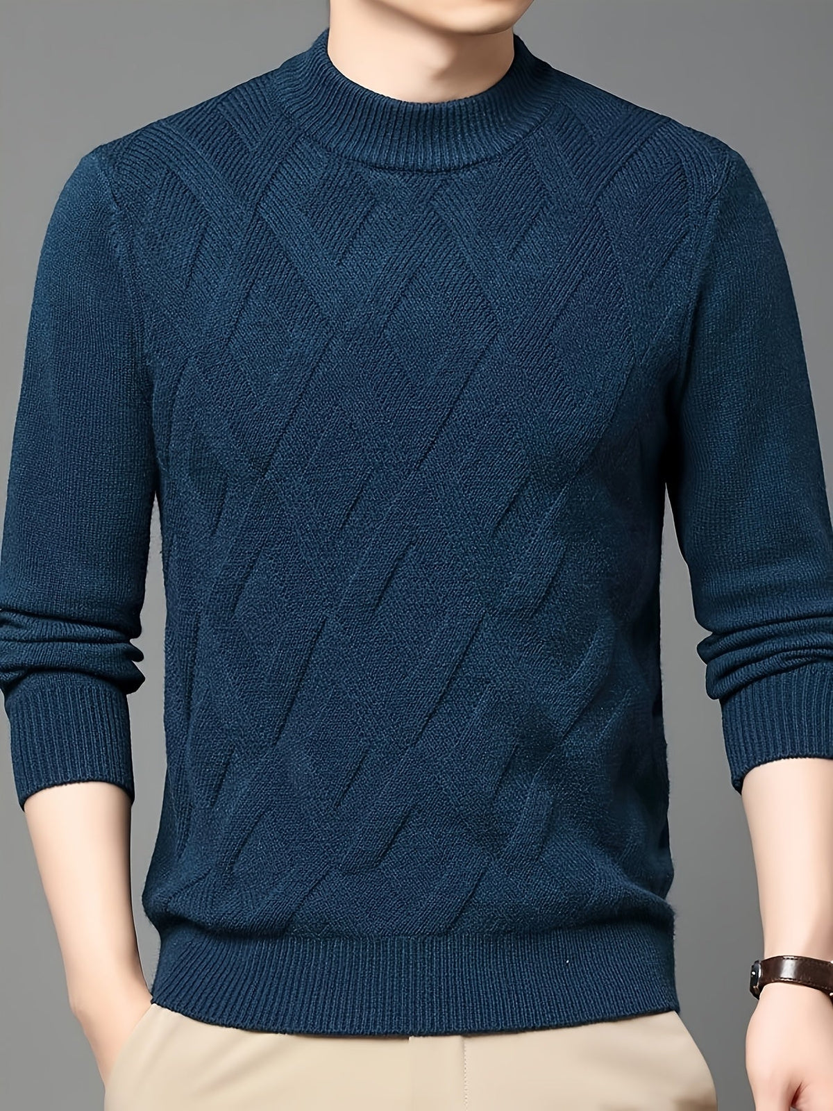 Leland | Textured Mock Neck Sweater