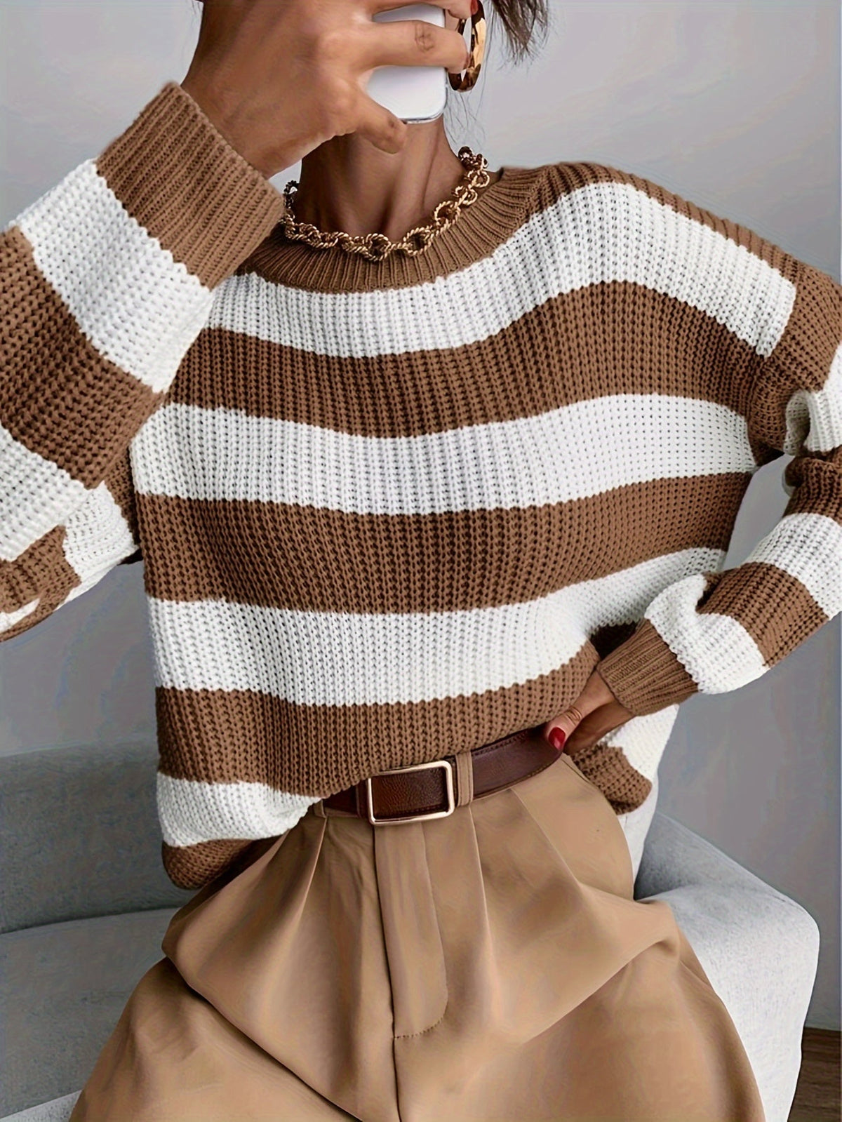 Brynn | Cozy Striped Knit Sweater