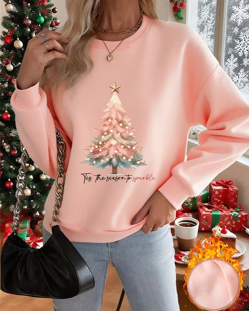 Festive Christmas Tree Crew Neck Sweatshirt