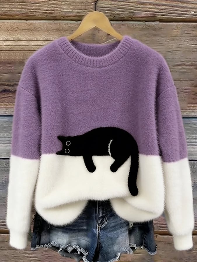 Women's Relaxed Patterned Pullover