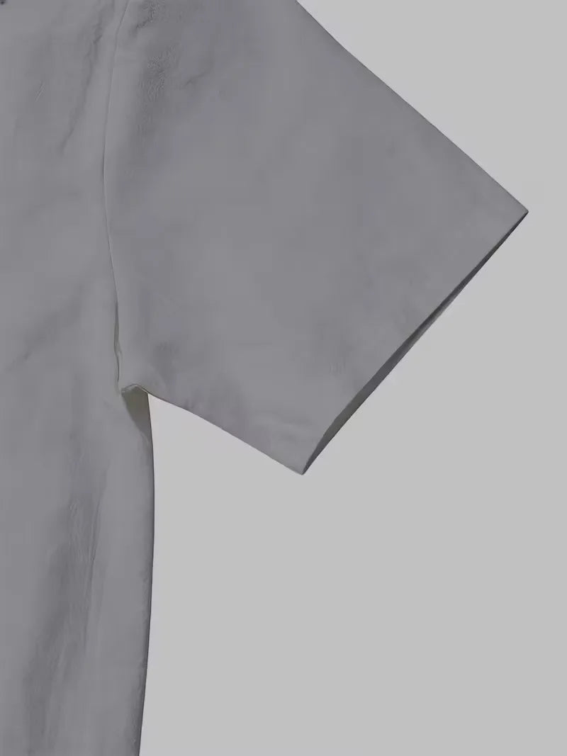 Two-Piece Summer Set with Wide Trousers for Men