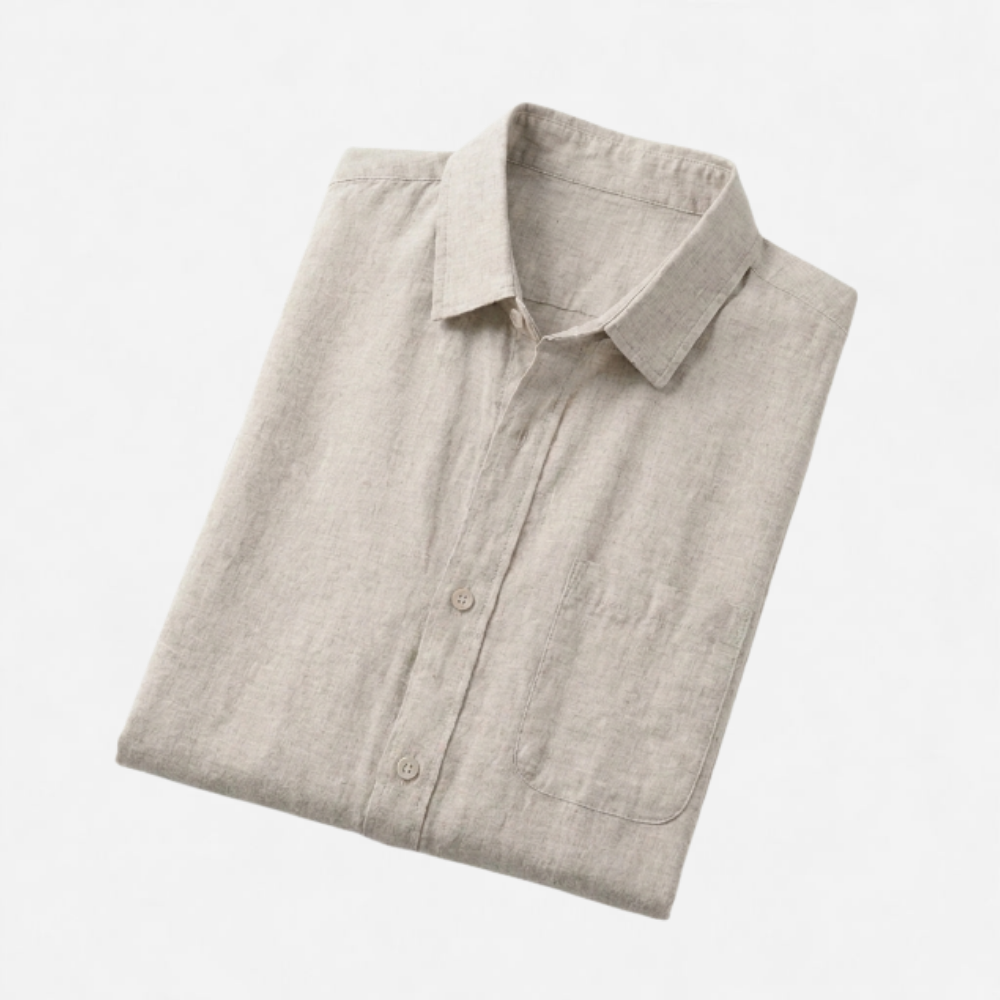 OLDMONEYLOOK | Men's Classic Linen Short Sleeve Shirt