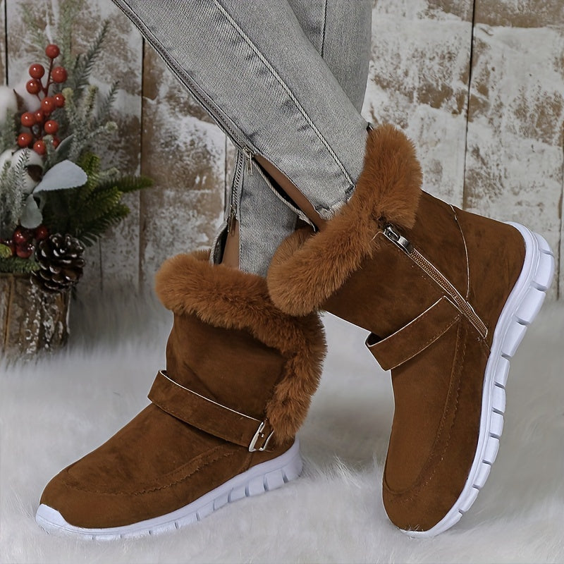 Mabel | Cozy Winter Boots with Fur Trim