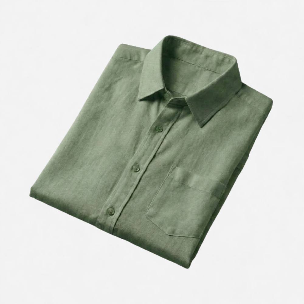OLDMONEYLOOK | Men's Classic Linen Short Sleeve Shirt