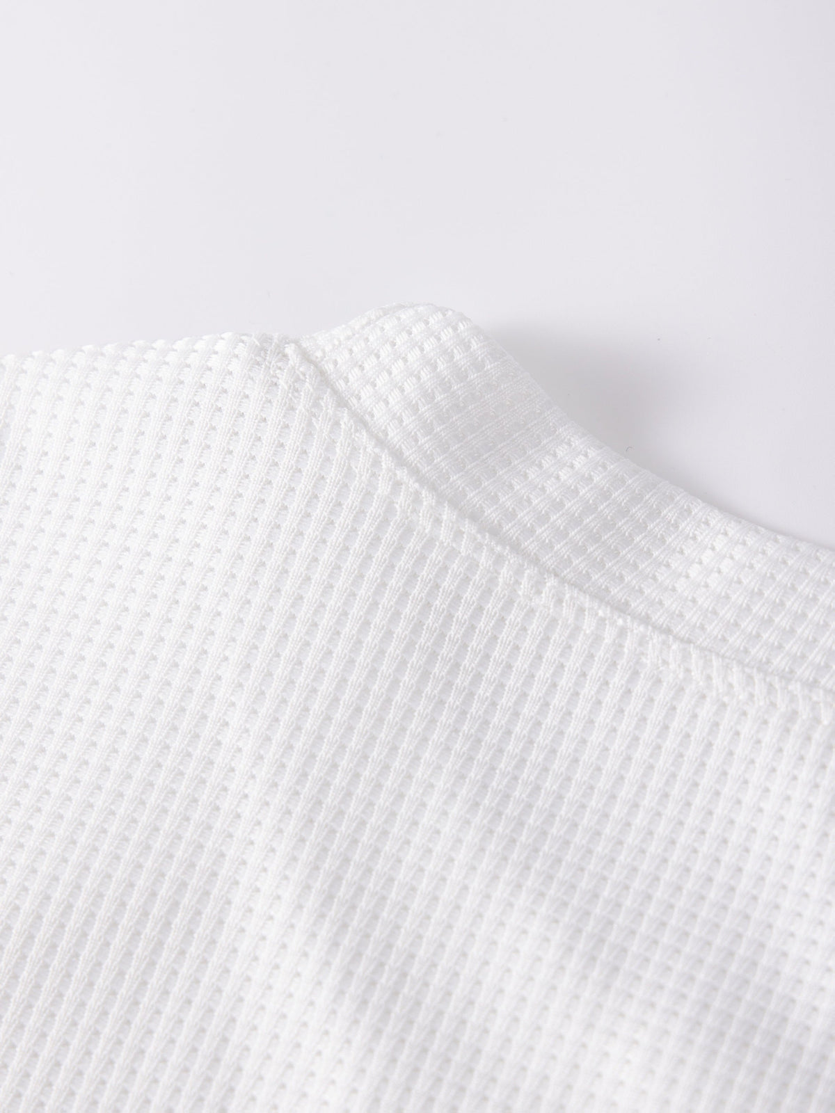 Frederick | Long Sleeve Top with Textured Waffle Knit