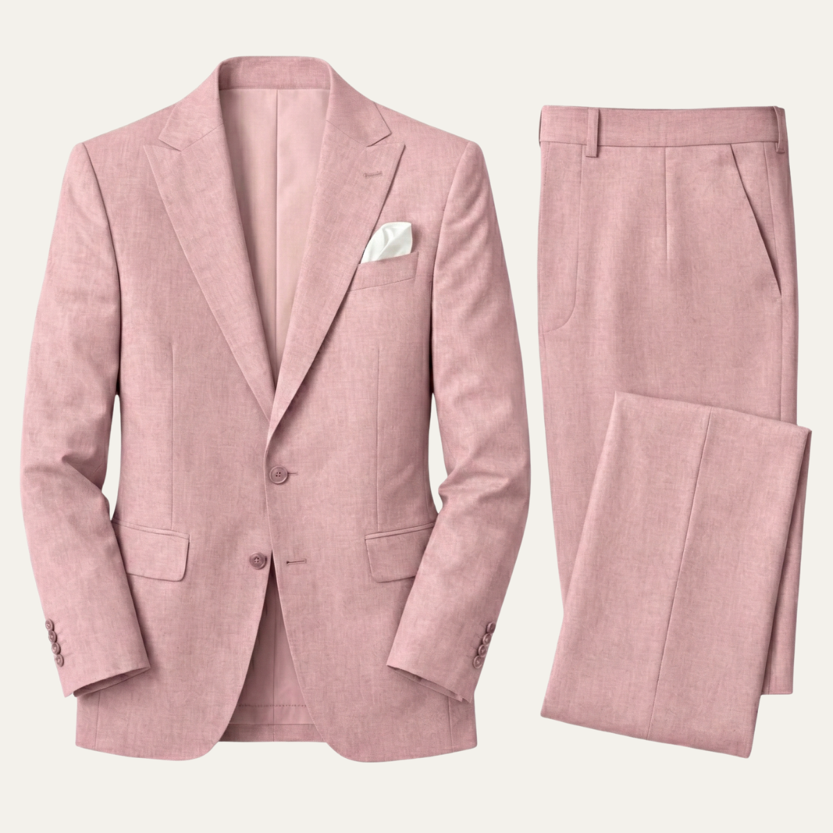 The Basel Men’s Luxury Linen Suit Set – Blazer & Trousers