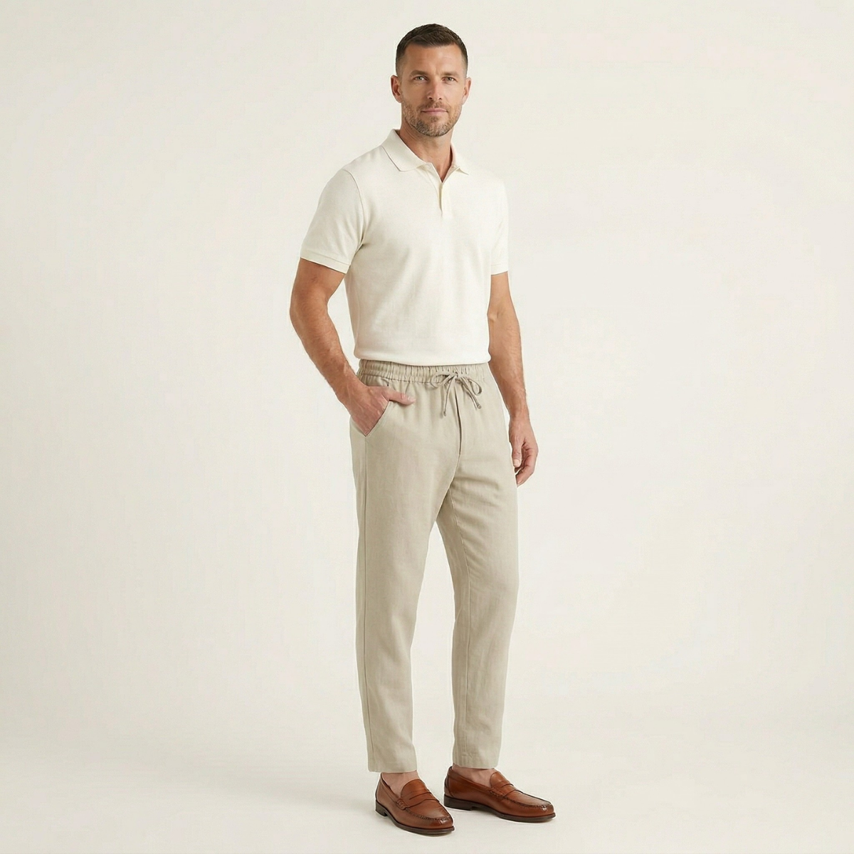 The Palermo Cotton Jogger – Lightweight Summer Trousers for Men