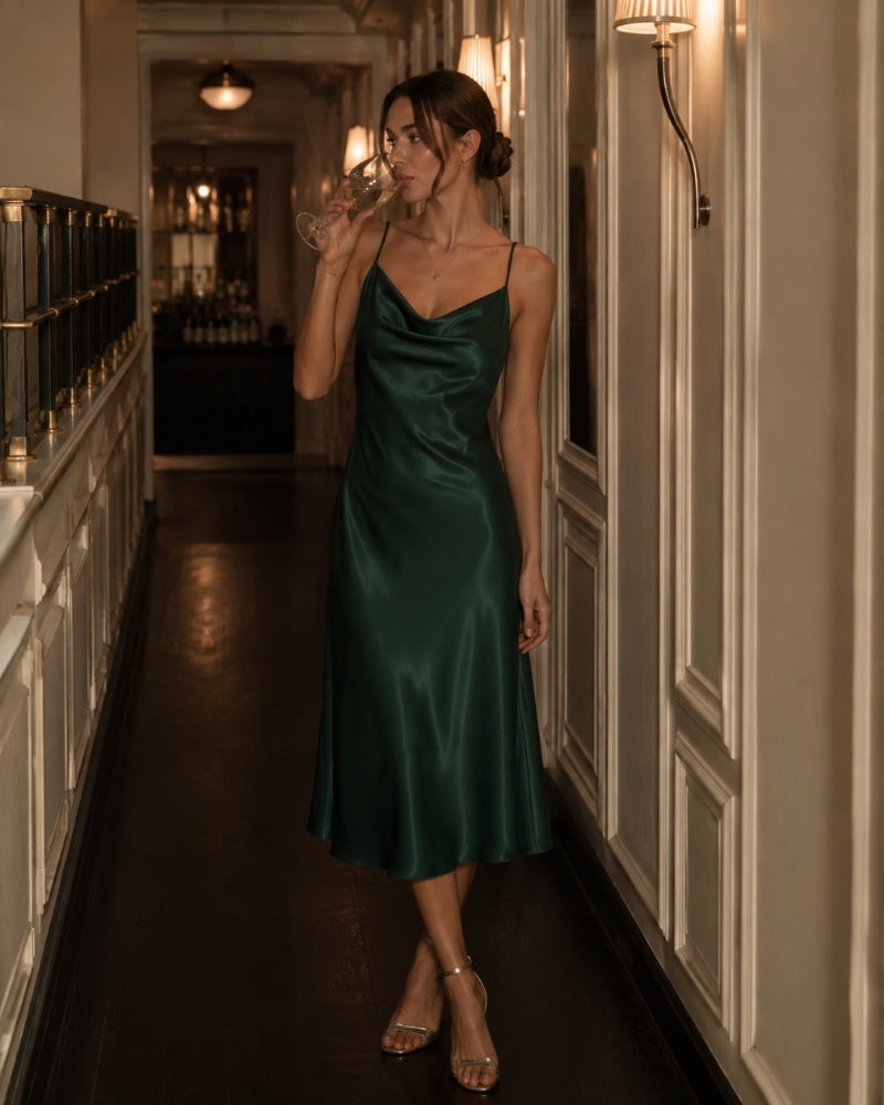 Old Money Silk Slip Dress