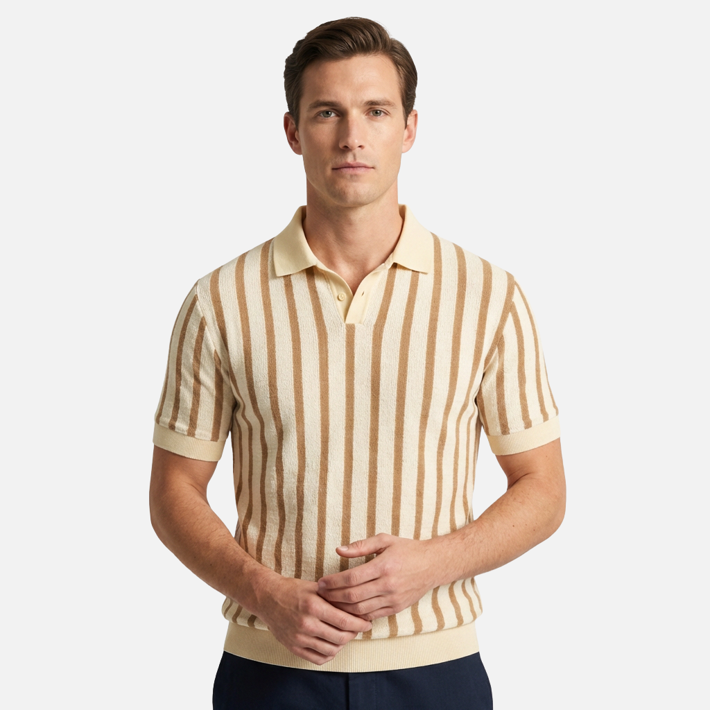 OLDMONEYLOOK | Men’s Classic Knit Polo Shirt
