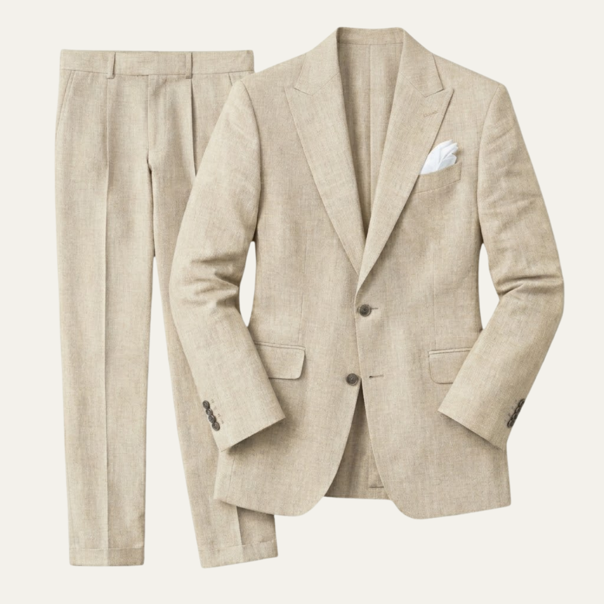 The Hillford Men’s Linen Slim Fit 2 Piece Suit – Blazer and Trousers