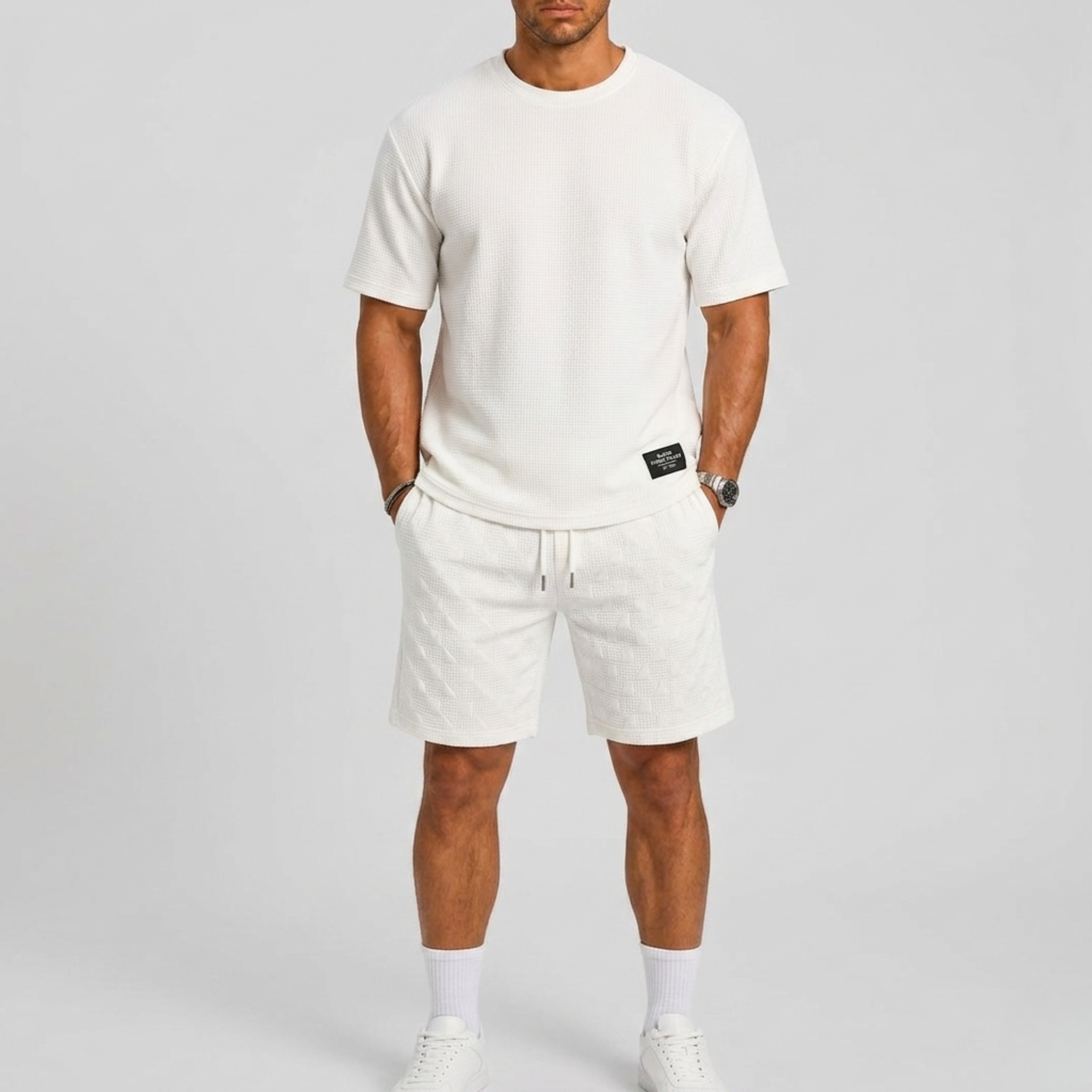 Men's Sporty Summer Set with Oversized T-shirt and Shorts