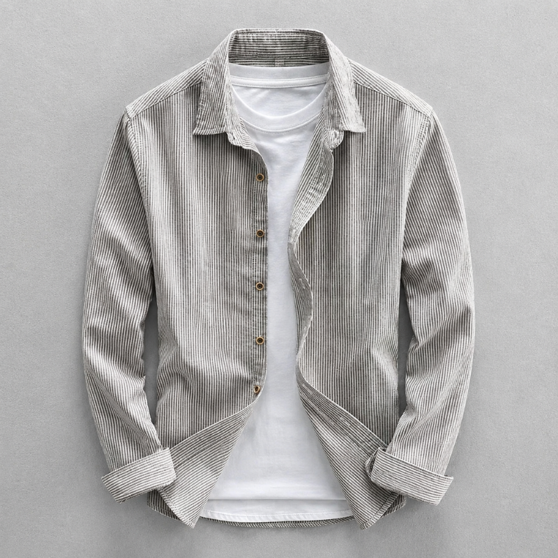 Shirt with Tapered Cuffs for Men