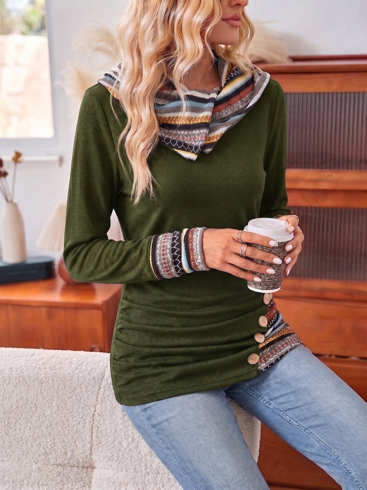 Opal | Cozy Printed Long-Sleeve Shirt