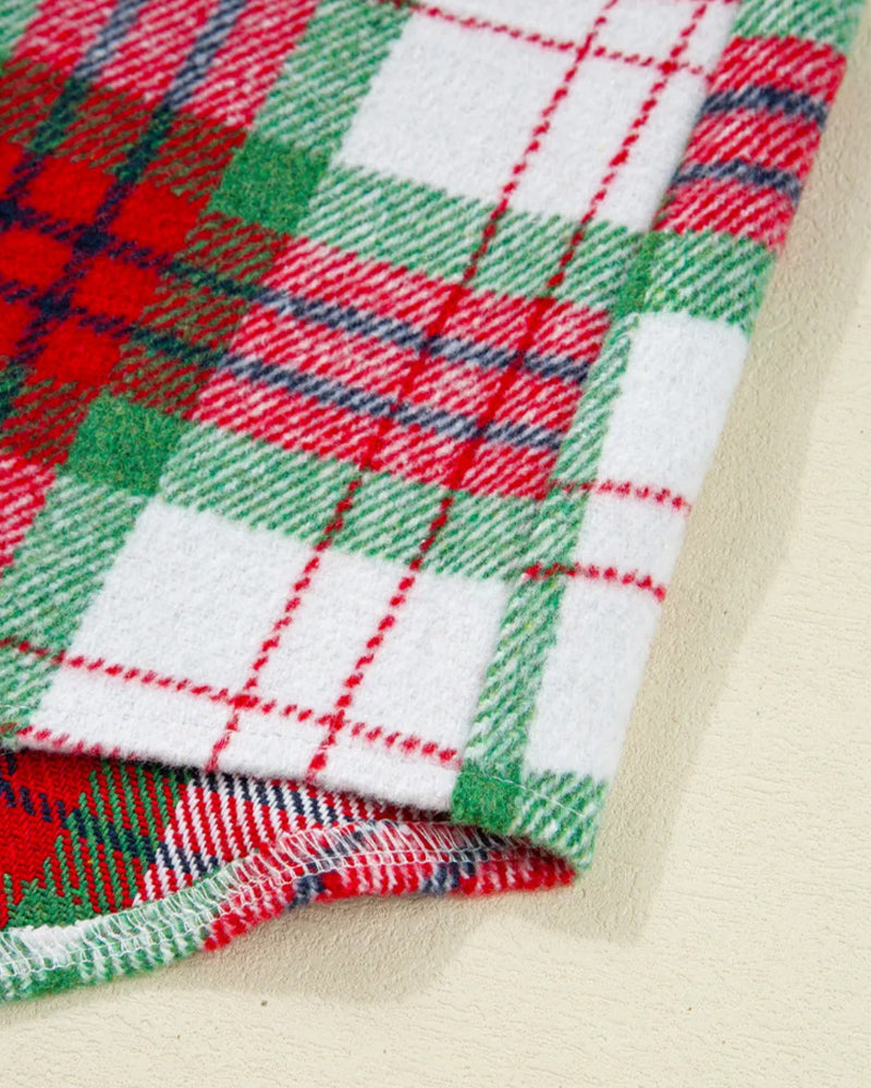 Relaxed Checkered Wool Coat