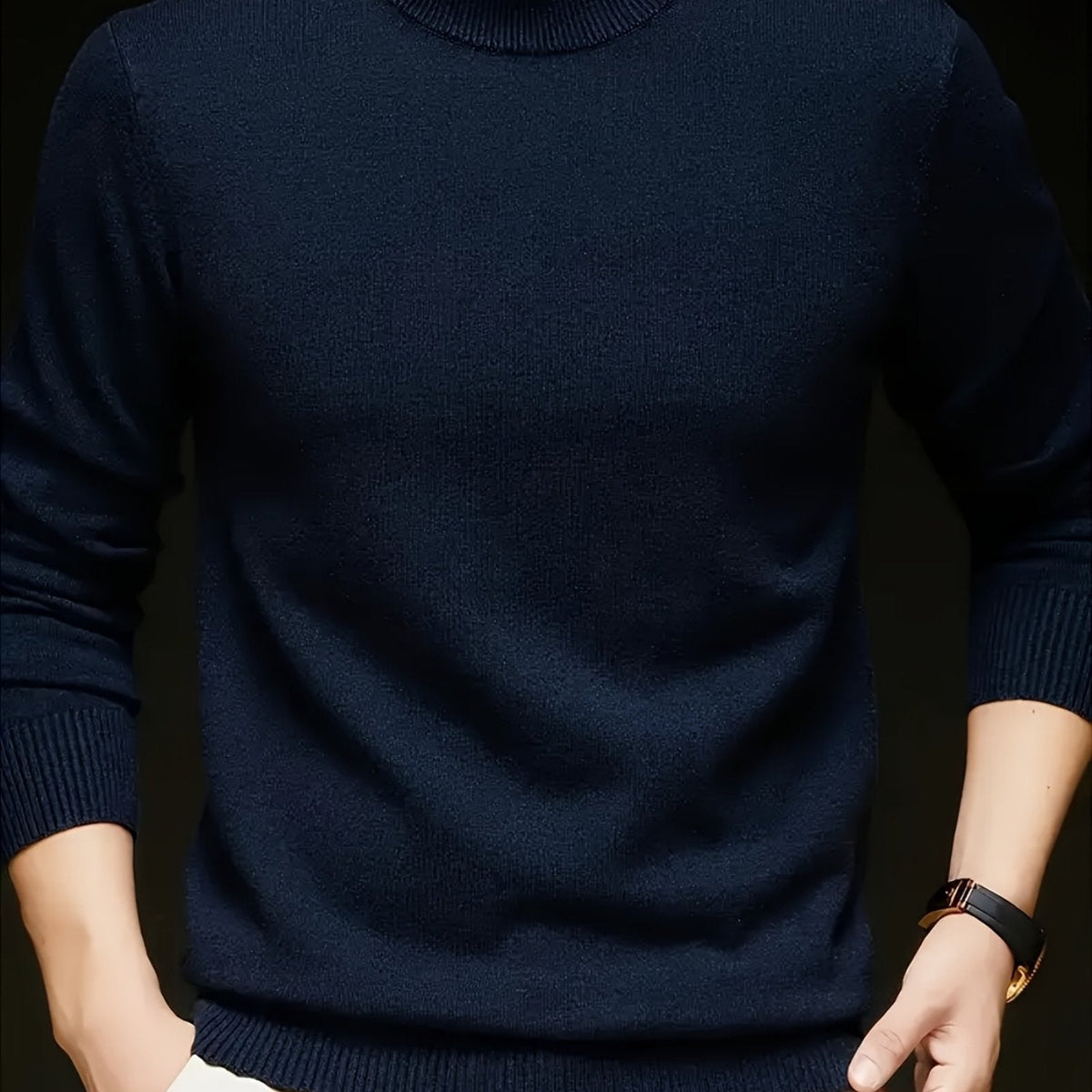Cedric | Comfortable Mock-Neck Knit Sweater